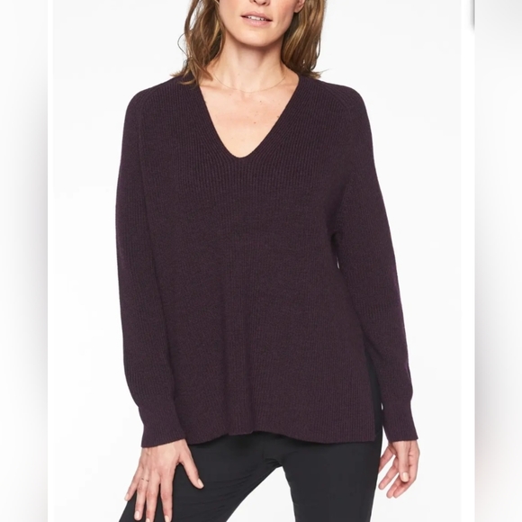 Athleta Switchback Pullover Sweater in Plum - Picture 1 of 7
